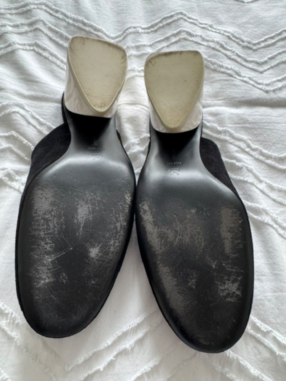 MERCEDES CASTILLO SUEDE MULES - Black - Size 7.5 - Picture 6 of 11